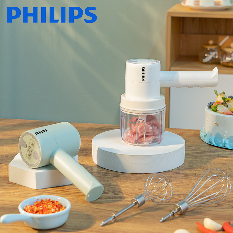 Philips New Generation Egg Beater 3 Levels Optional Handheld Hand Beater, Kneading Machine