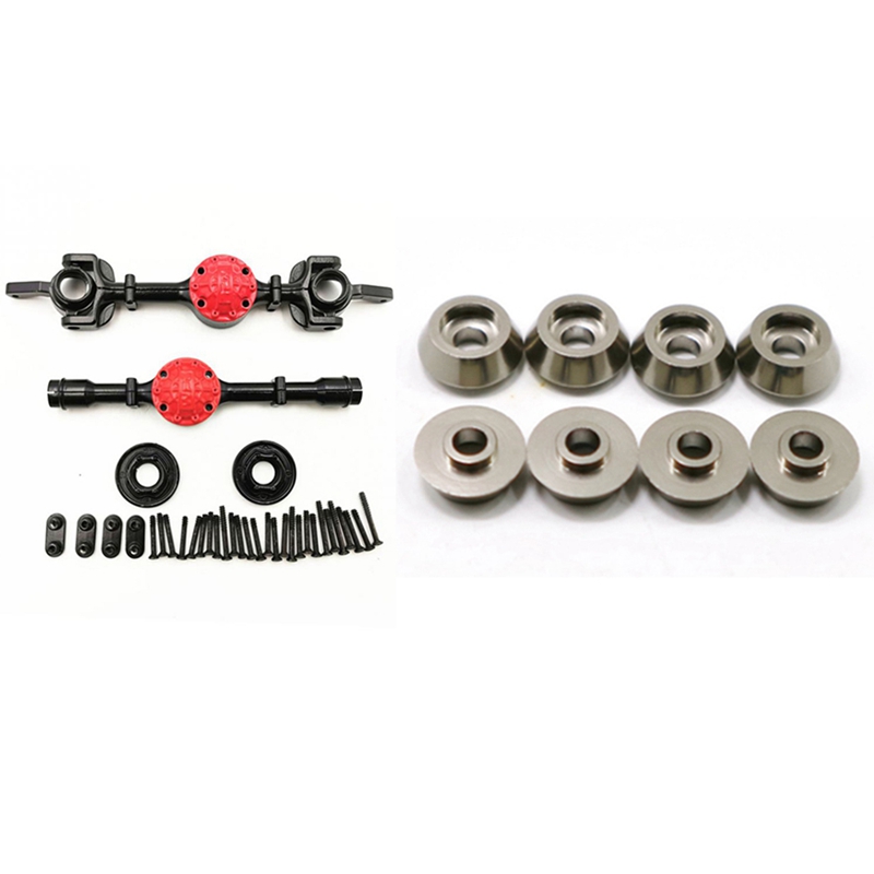 for WPL 4X4 Truck Front and Rear Shaft Shell Climbing Toy Model with 8Pcs Screw Shim Washer Rest for WPL C14 C44 D99S