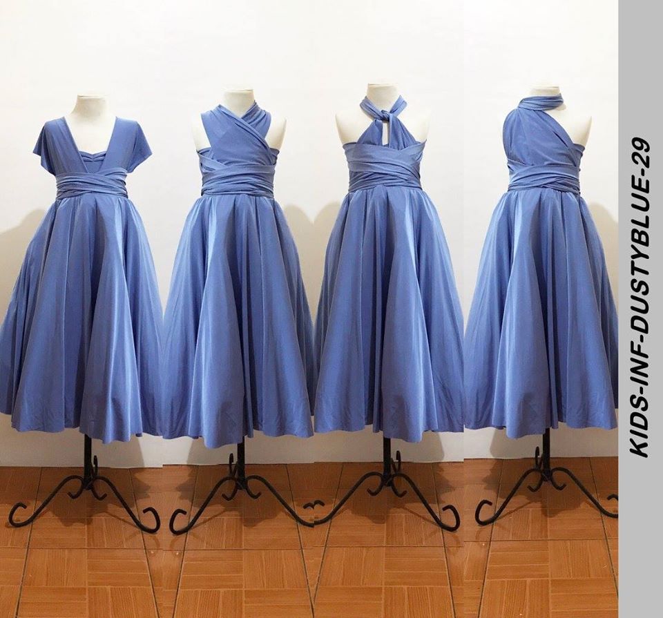 dusty blue infinity dress