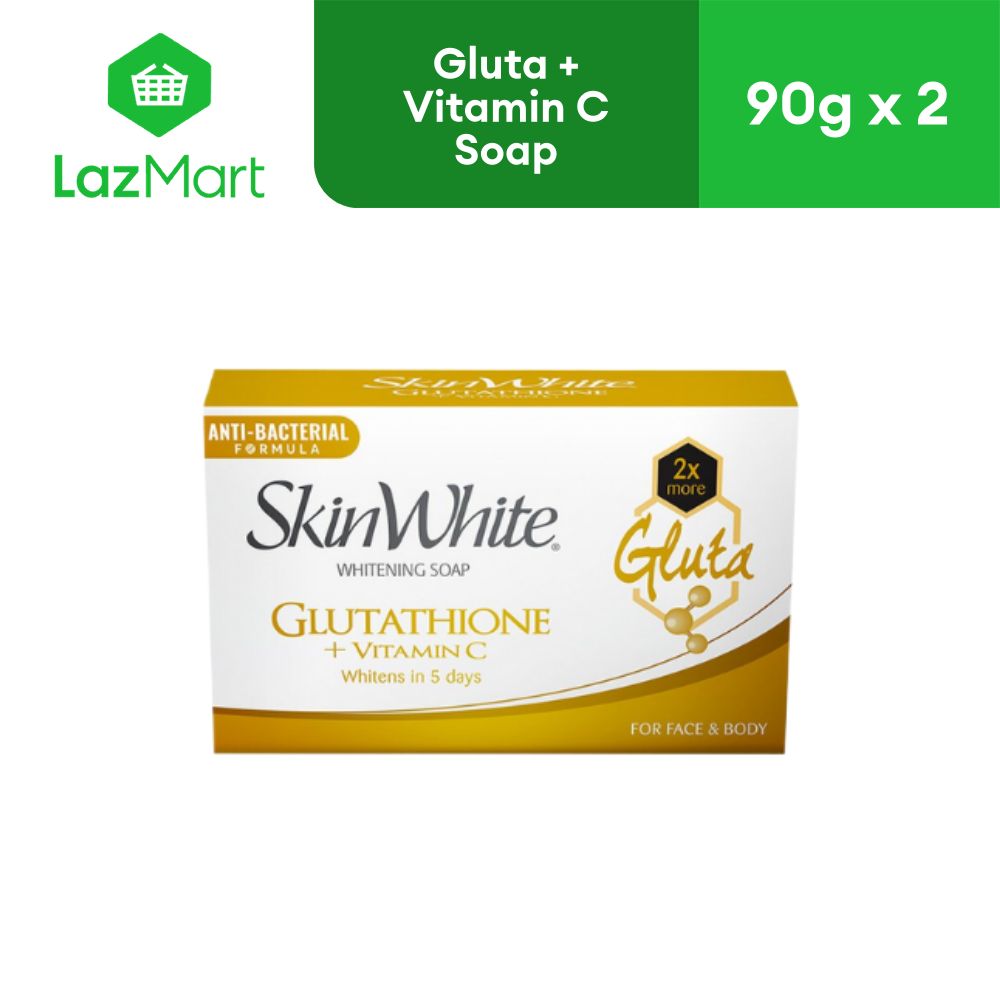 SkinWhite Whitening Gluta + Vitamin C Soap 90g Pack of 2