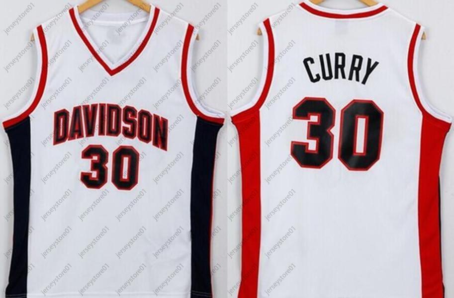 Stephen Curry 30 Davidson College Red Basketball Jersey - Kitsociety