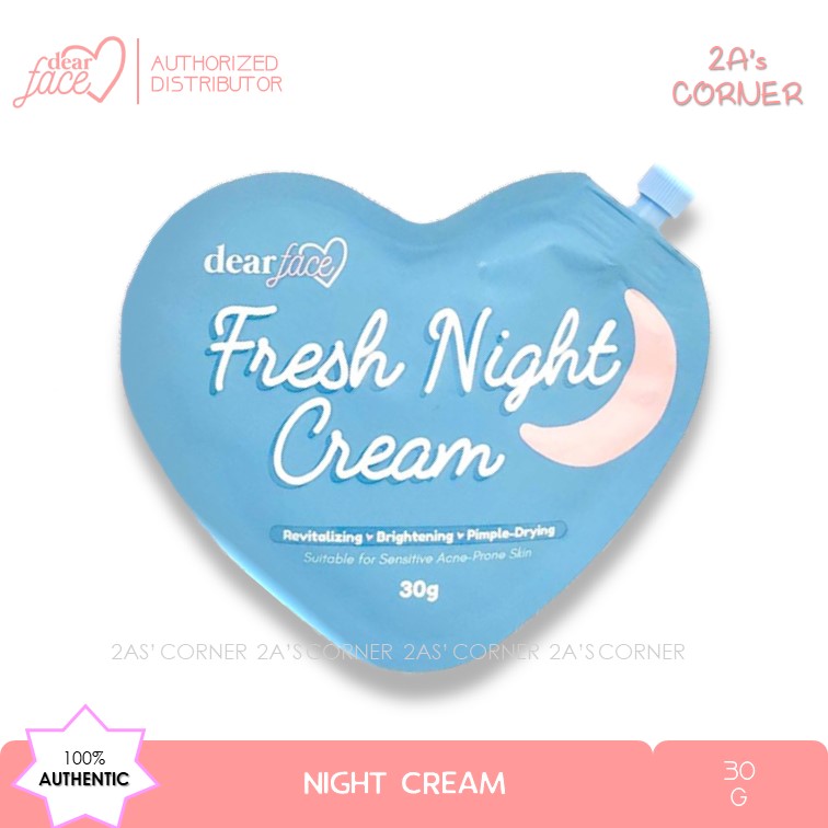 Dear Face Fresh Night Cream 30g Whitening Brightening Cream Lazada PH