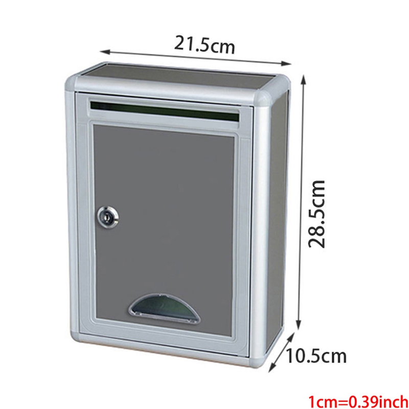 Weatherproof Mailbox Wall Mount Mail Letter Post Box Lockable Letter ...