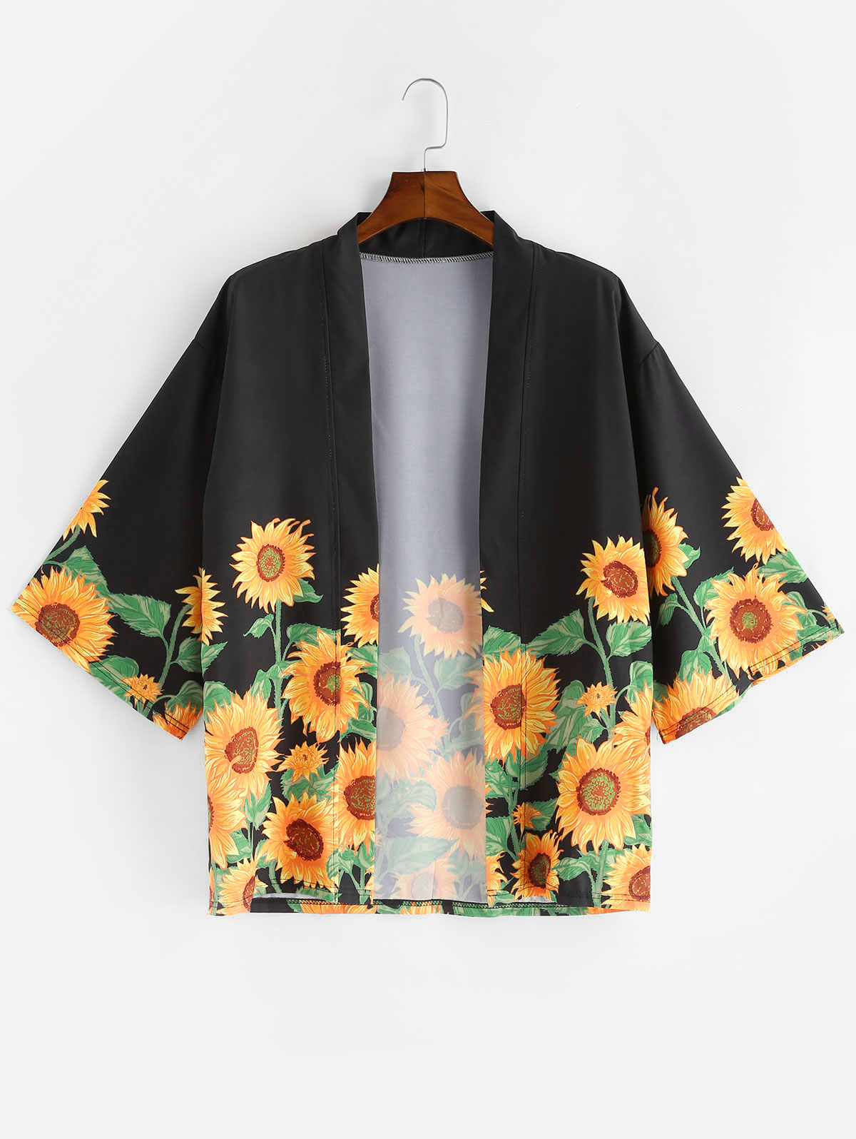 zaful sunflower kimono