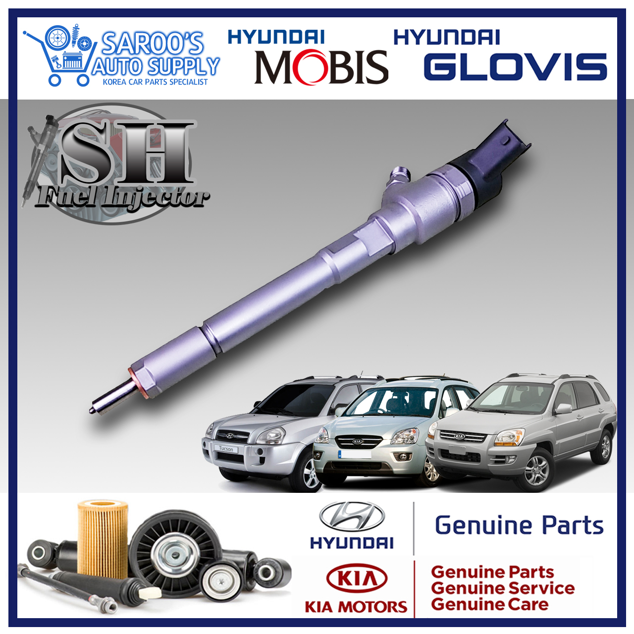 Fuel Injector For Hyundai Tucson , Sportage , Carens , (VGT) , SH Brand