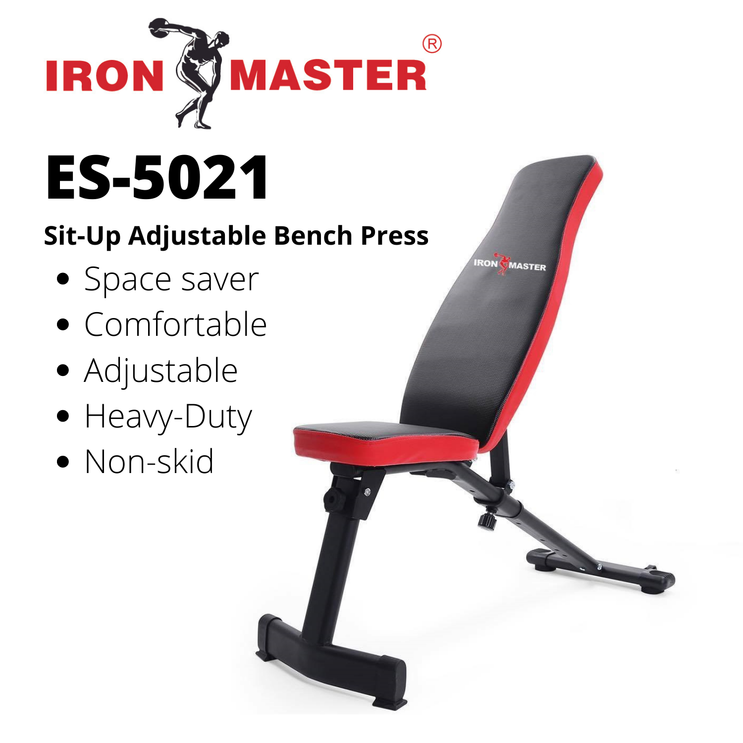 Iron Master Sit Up Bench Press 6 Level Adjustments Home Gym Equipment Lazada PH