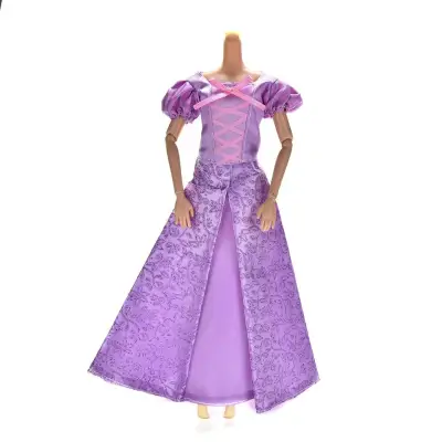 1 Pcs Purple Princess Wedding Gown Dress for Barbies Tangled Dolls