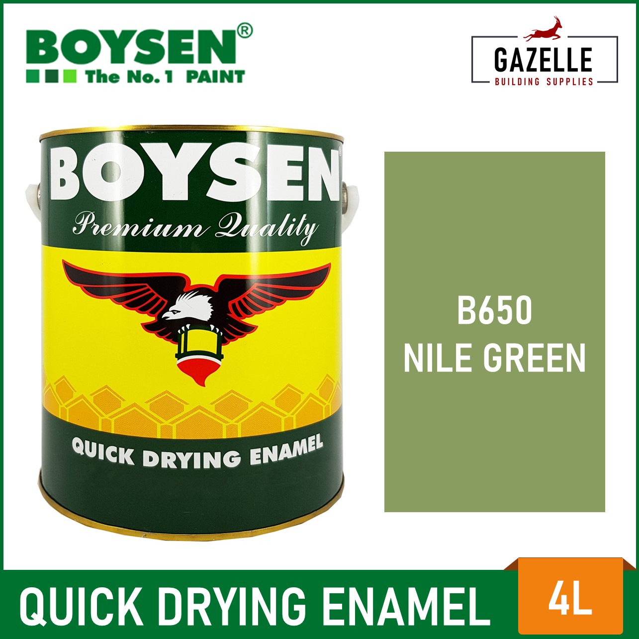 Babesen Quick Dry Enamel Nile Green 4L Lazada PH