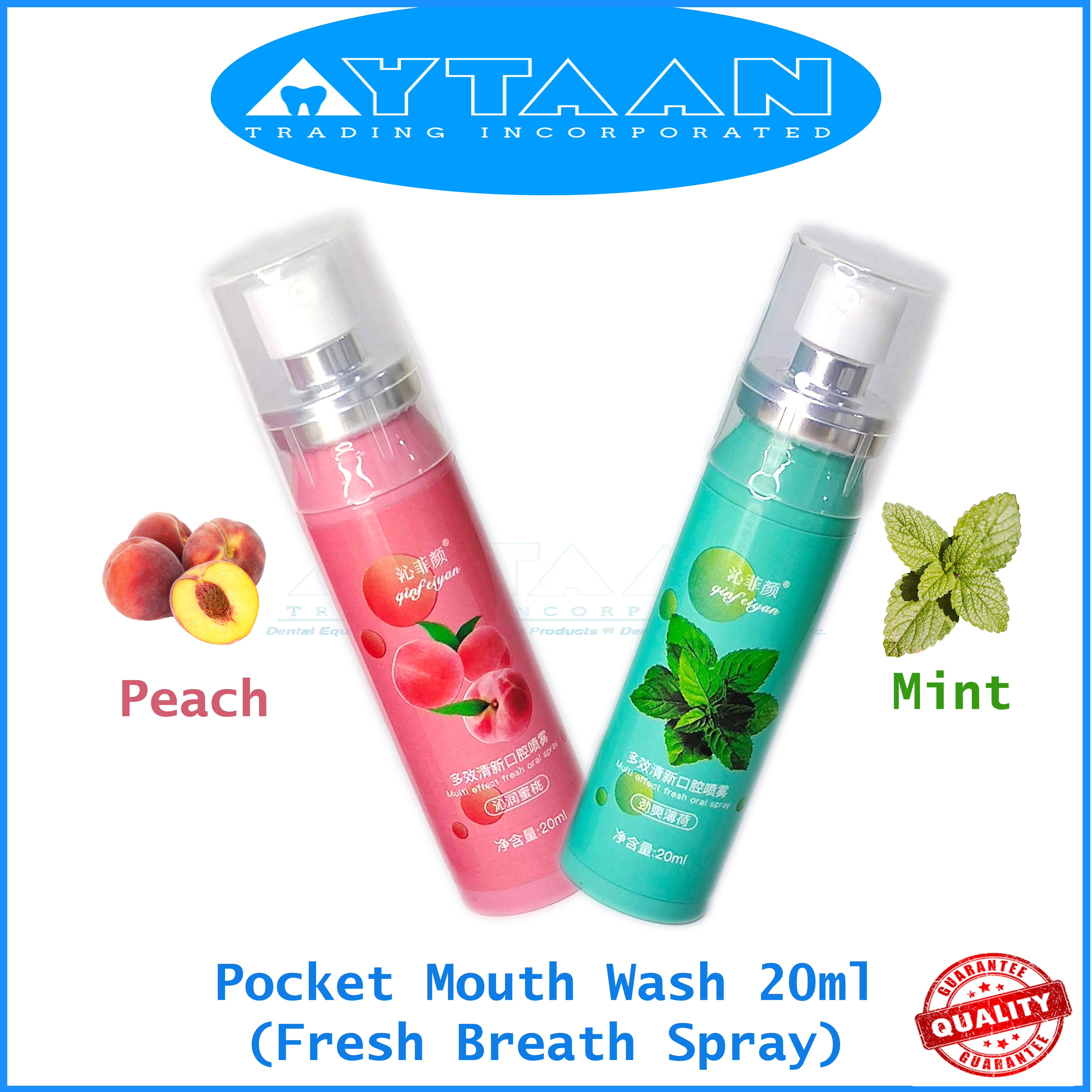 Aytaan Mouth Spray Mouthwash Mint Peach Fresh Breath 20ml Lazada PH