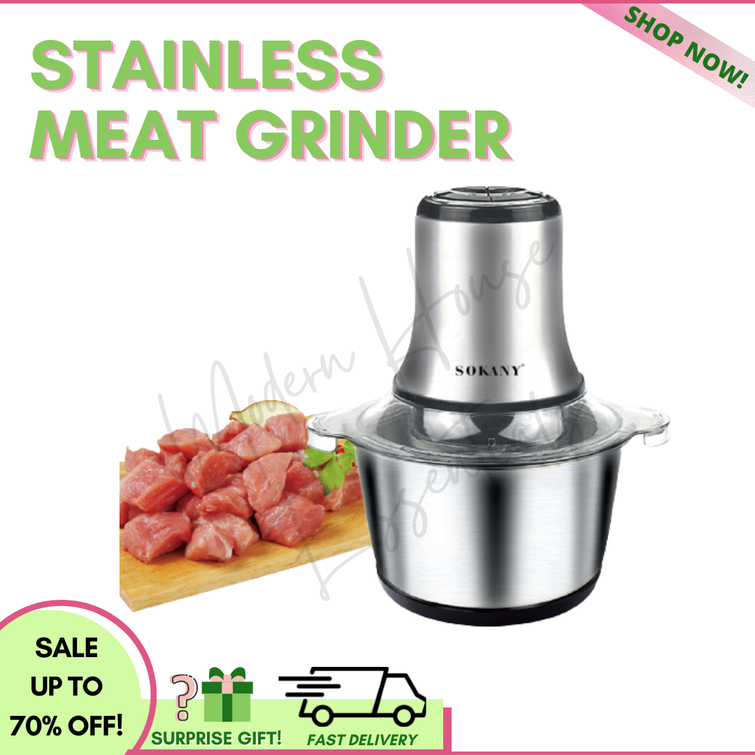 MODERN HOUSE. Original Stainless Steel Meat Grinder, Electric Meat