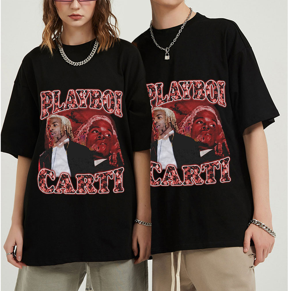  ASAP Playboi Carti T-Shirt Men's Vintage Graphic Print