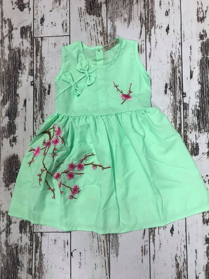 ĐẦM THÊU HOA ZARA KIDS