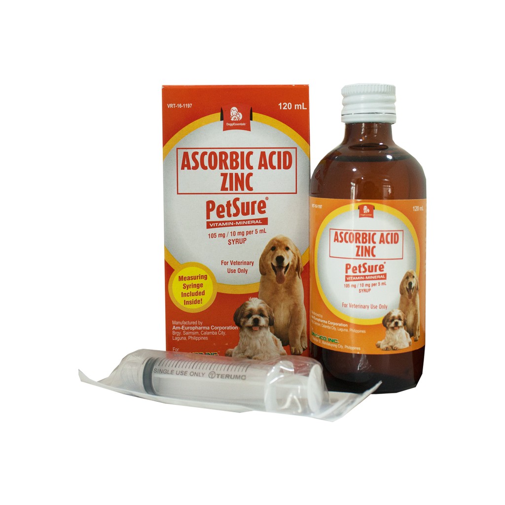 '7PetSure Ascorbic Acid Zinc 120ml for Dogs Lazada PH