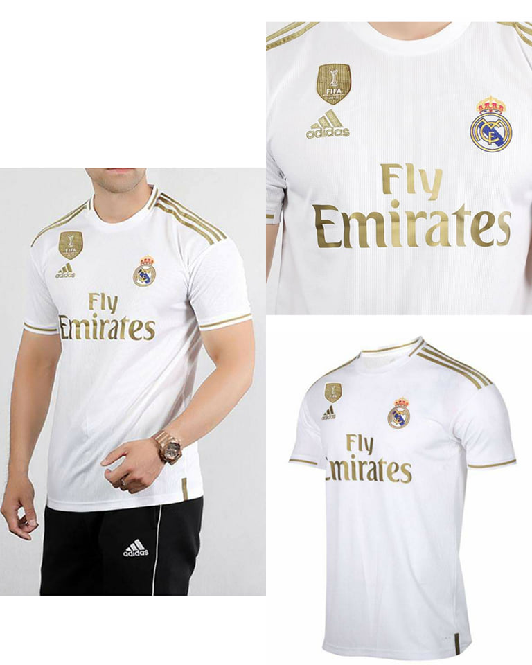 white and gold soccer jersey
