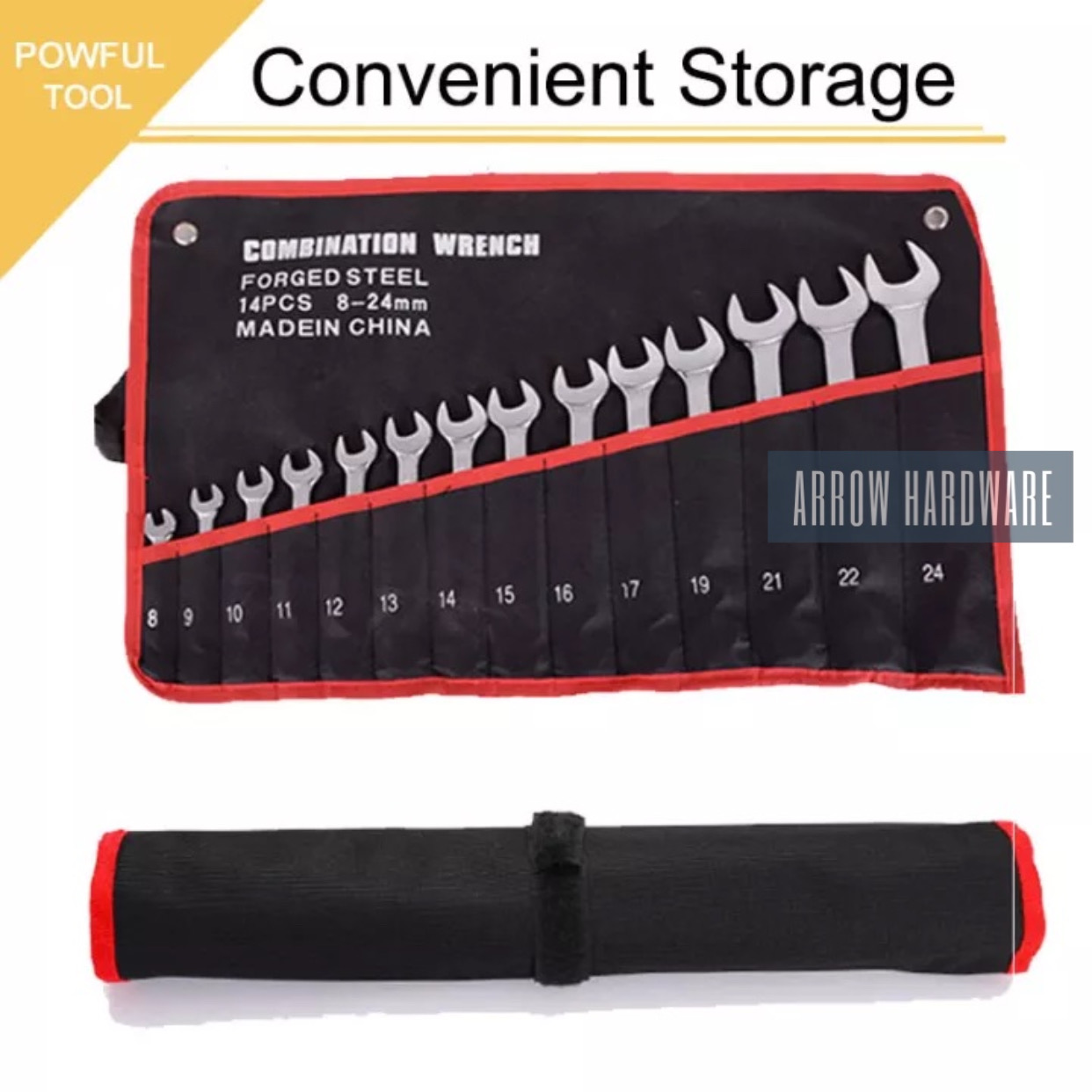 【14PCS】824MM Tools for Motorcycle Full Set Wrench Tools Set