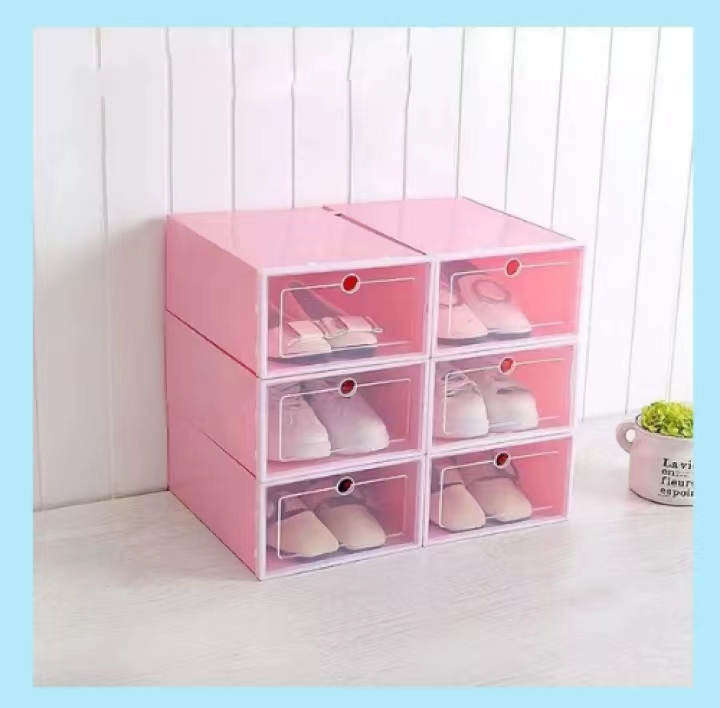 TP SHOP Shoe Clear Plastic Stackable Shoe Foldable