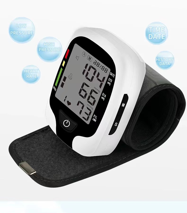 Automatic Wrist Blood Pressure Monitor Measurement Digital BP Monitor