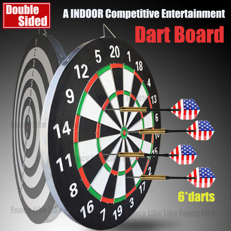 Professional Double-sided Darts Board Set【With 6pcs Darts】Champion ...