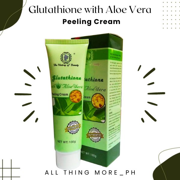 Original Glutathione With Aloe Vera Magic Peeling Cream Natural & Organic GLASS SKIN CREAM Reduces Wrinkles & Lightens Dark Spots Dark Circle Fine Line Exfoliating Whitening Rejuvenating Remove Dead Skin on Elbow