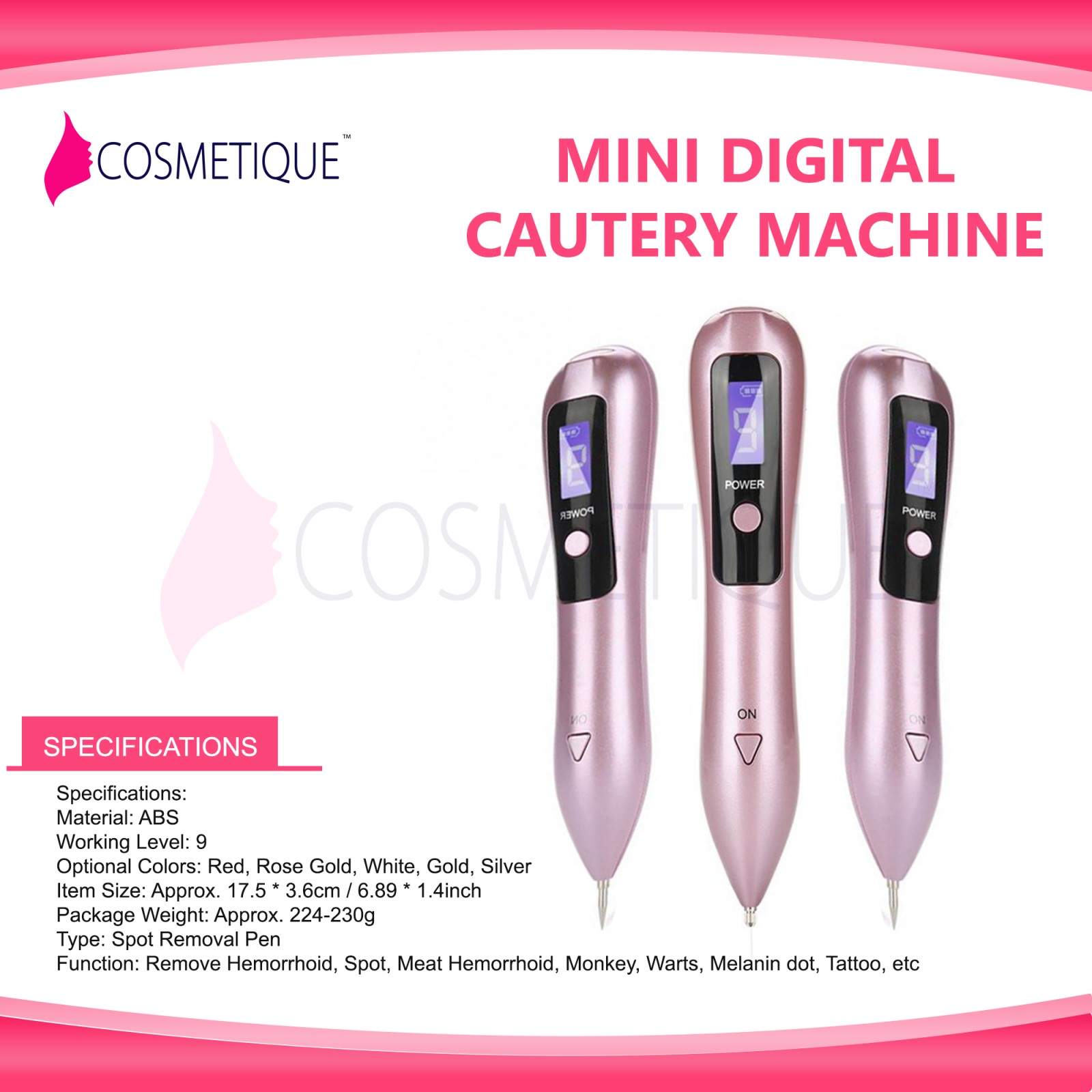 Digital Portable Cautery Machine Clinic Grade Warts Removal Spot Skin Tags Treatment and very
