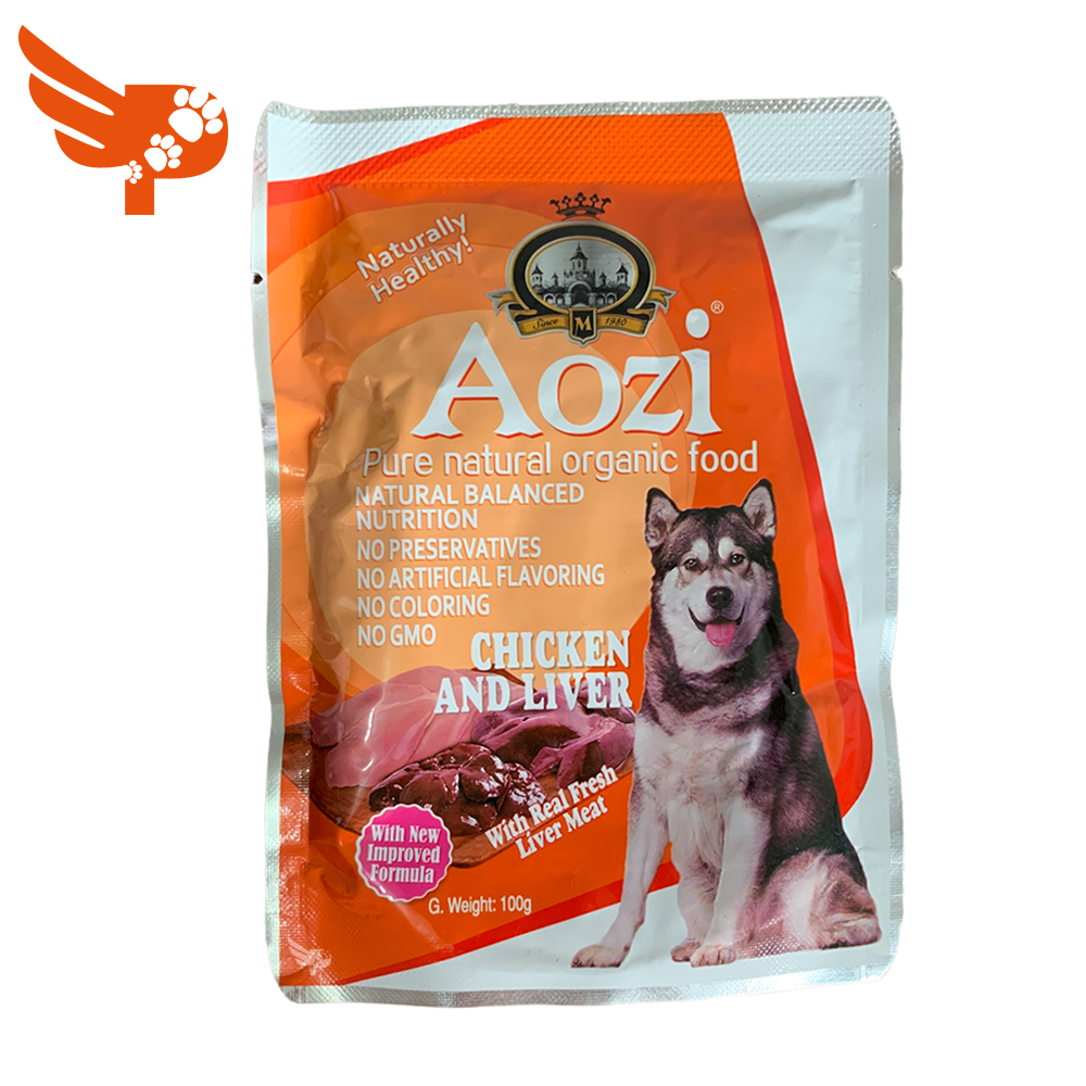 Aozi Dog Wet Food 100g x 1 bag Chicken & Liver Flavor sold per