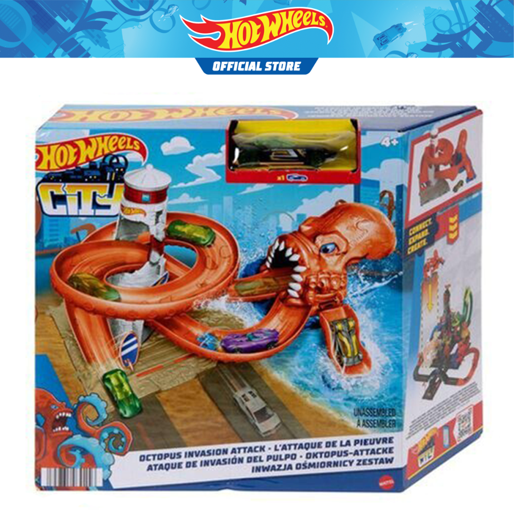 Hot Wheels City Playset Nemesis Octopus Invasion/Attack Wreck