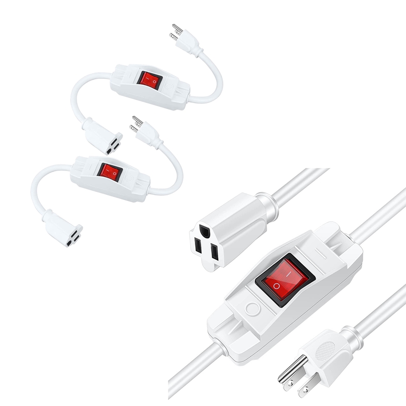 3 Prong Extension Cord with On/Off Switch 1875W Switchable Power Cord