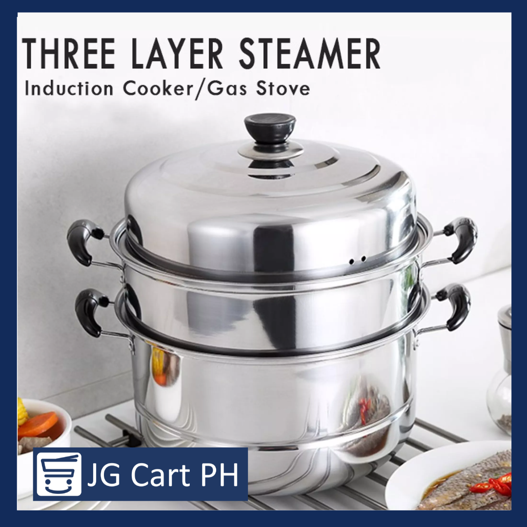 JGCartPH Steamer for puto 3 layer Steamer cookware for siomai and