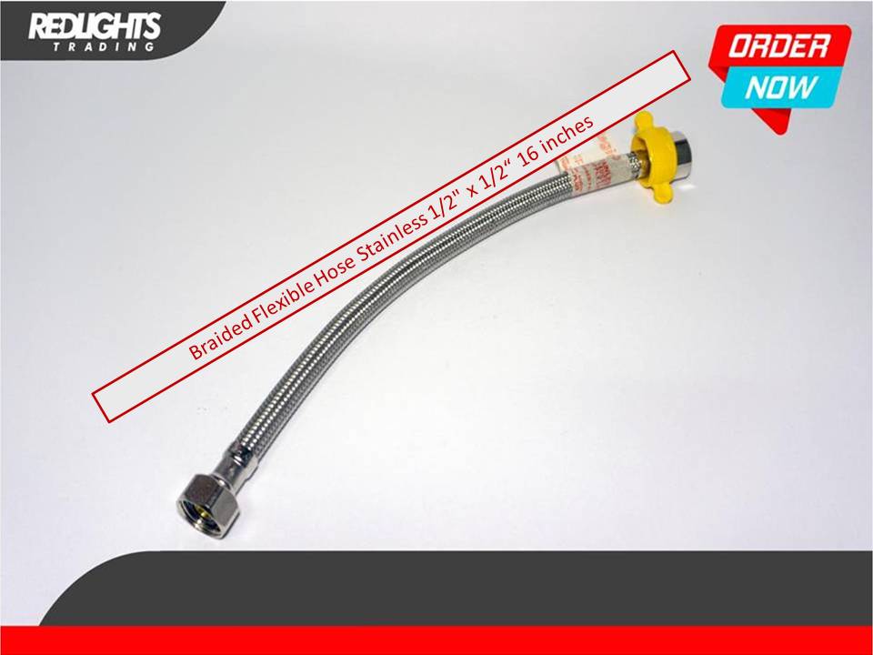 Regina Braided Flexible Hose Stainless 1/2" x 1/2" Lazada PH