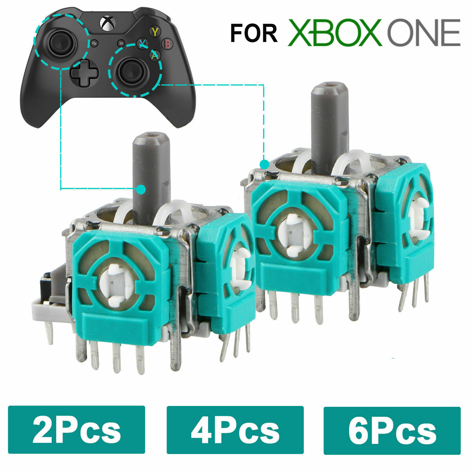 Supersto 【Supersto】4x เปลี่ยน3D Controller แกนจอยสติ๊ก Analog เซ็นเซอร์โมดูลสำหรับ Xbox One คุณภาพสูง
