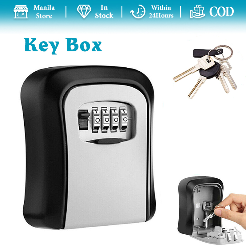 Key Lock Box Combination Lock Box Wall Mounted Waterproof Key Storage Lock Box Home Security 7837