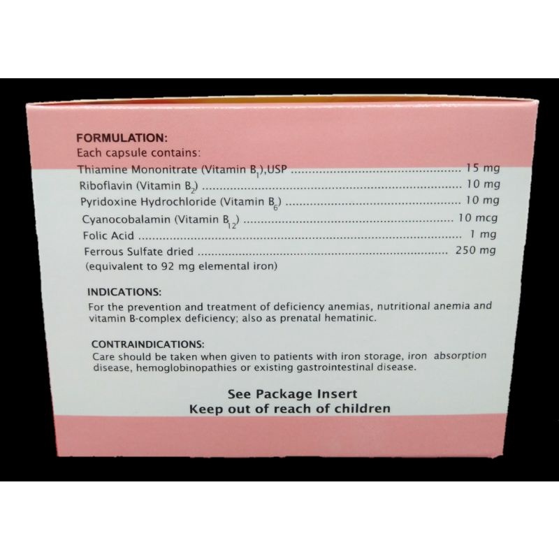 MULTIVITAMINS IRON(Hanizyn) 100 capsules Lazada PH