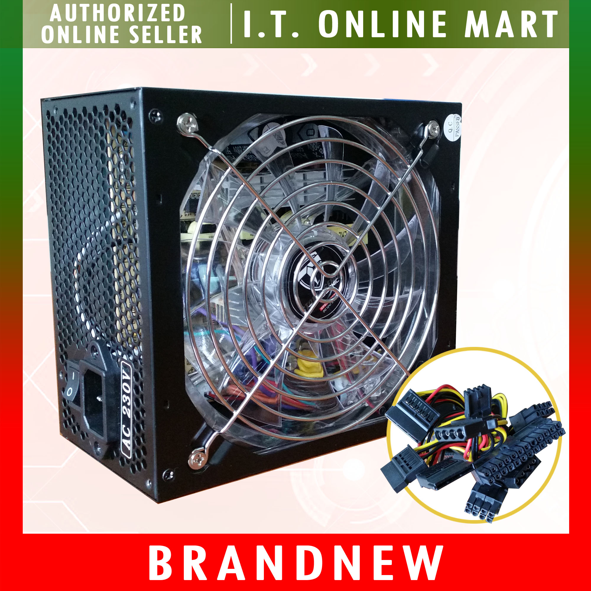 TrendSonic 700W ATX Power Supply for Desktop PC w/ Free Power Cord