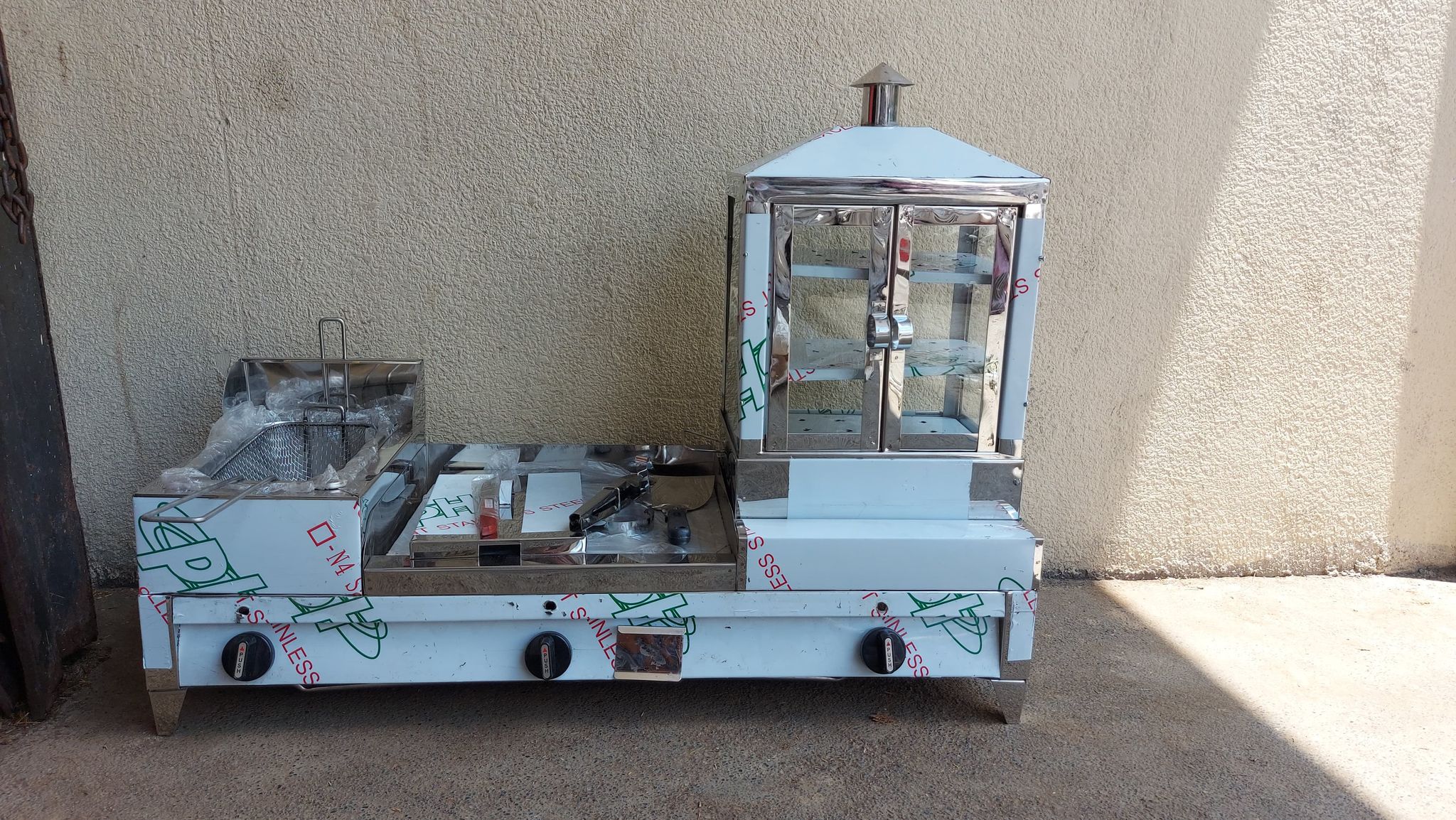 NEGOSYO PACKAGE 3IN1 STAINLESS STEEL DEEP FRYER, BURGER GRIDDLE METAL