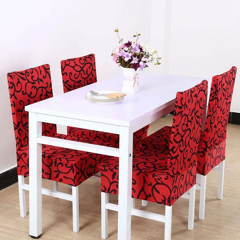 Removable Washable Short Dining Chair Protector Covers Slipcover Dining Chair Covers for Hotel Ceremony Party Wedding Home Decor 4Pcs giá rẻ