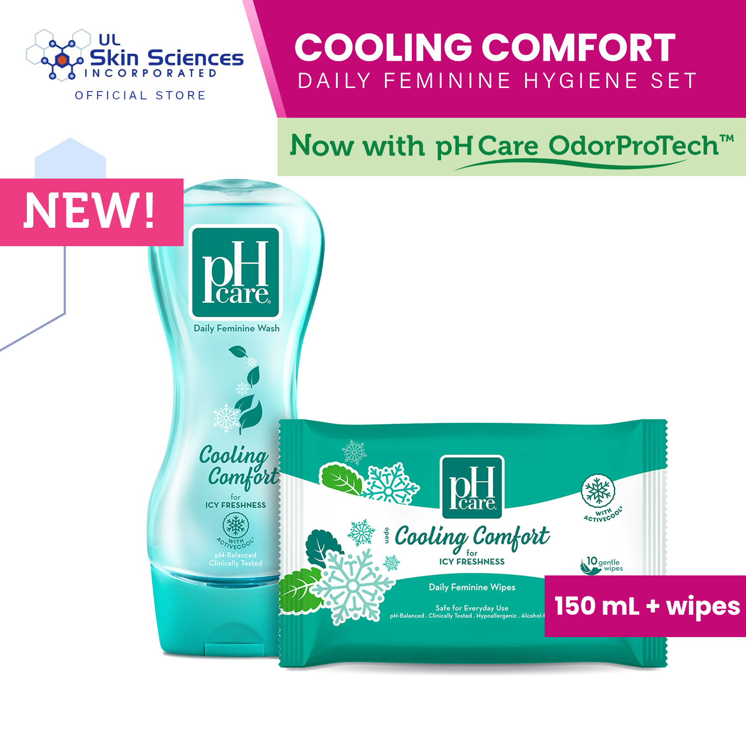 pH Care Daily Feminine Hygiene Cooling Comfort Set - Lazada