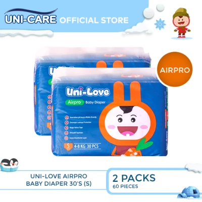 UniLove Airpro Baby Diaper 30's (Small) Pack of 2