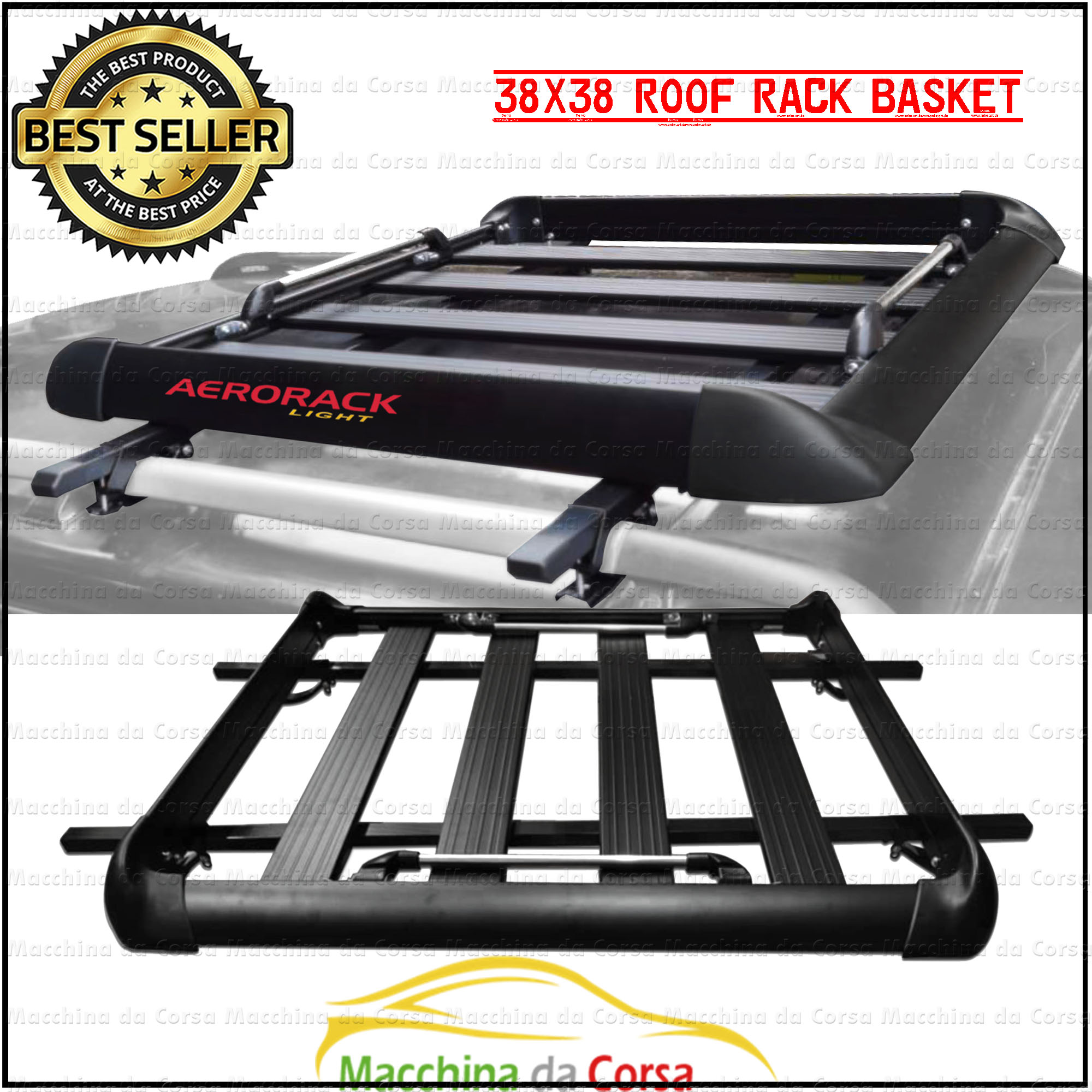 AeroRack / Aero Rack Roof Basket 38x38 Clamp to Roof Rail Crossbar