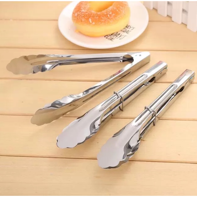 Stainless Steel Food Tong Food Clip Cooking Utensils Serving BBQ Tong