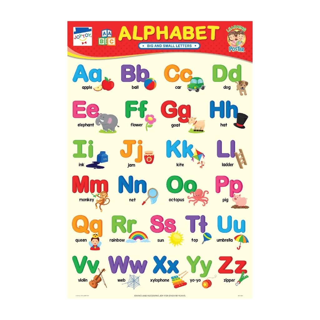 （New product） JOYTOY Alphabet Poster (Big Small Letter) | Lazada PH