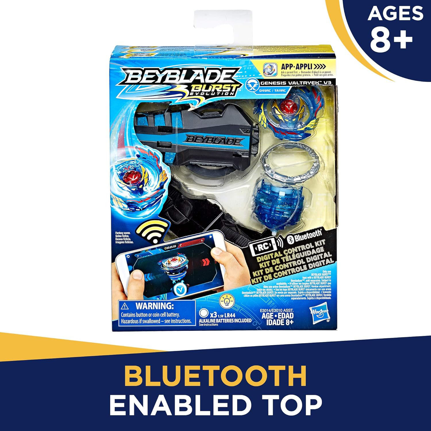 Beyblade Burst Evolution Digital Control Kit Genesis Valtryek V3 Remote  Control Bluetooth Enabled Battling Top