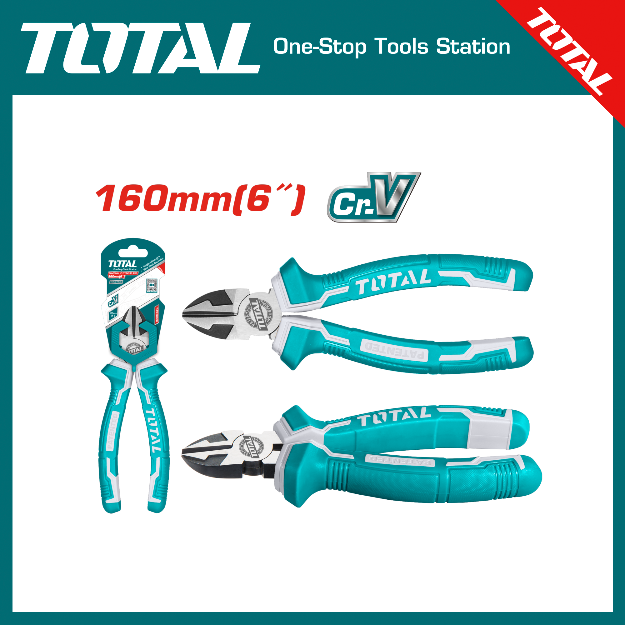 TOTAL Diagonal Cutting Pliers Heavy Duty Polish and anti-rust oil ...