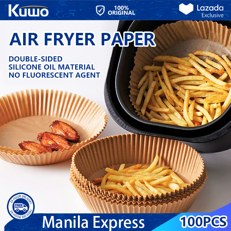 100pcs Air Fryer Paper Special for Baking Kitchen Food Oil-proof Double- sided Silicone Oil Paper