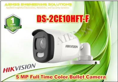 DS-2CE10HFT-F 5MP BULLET (3.6mm lens) COLORVU CAMERA ALL DAY ALL NIGHT COLORED HIKVISION