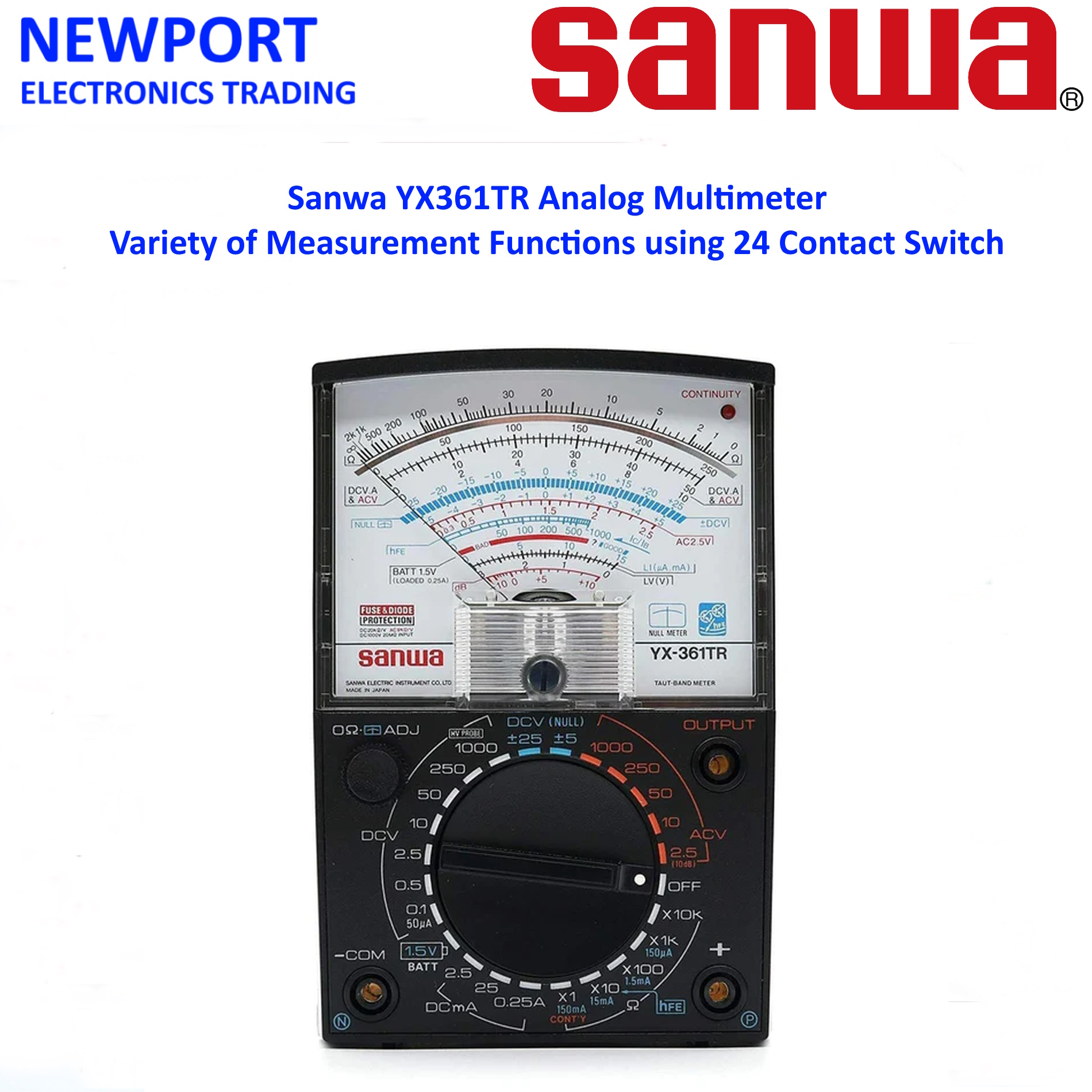 Sanwa YX361TR Analog Multimeter Variety of Measurement Functions
