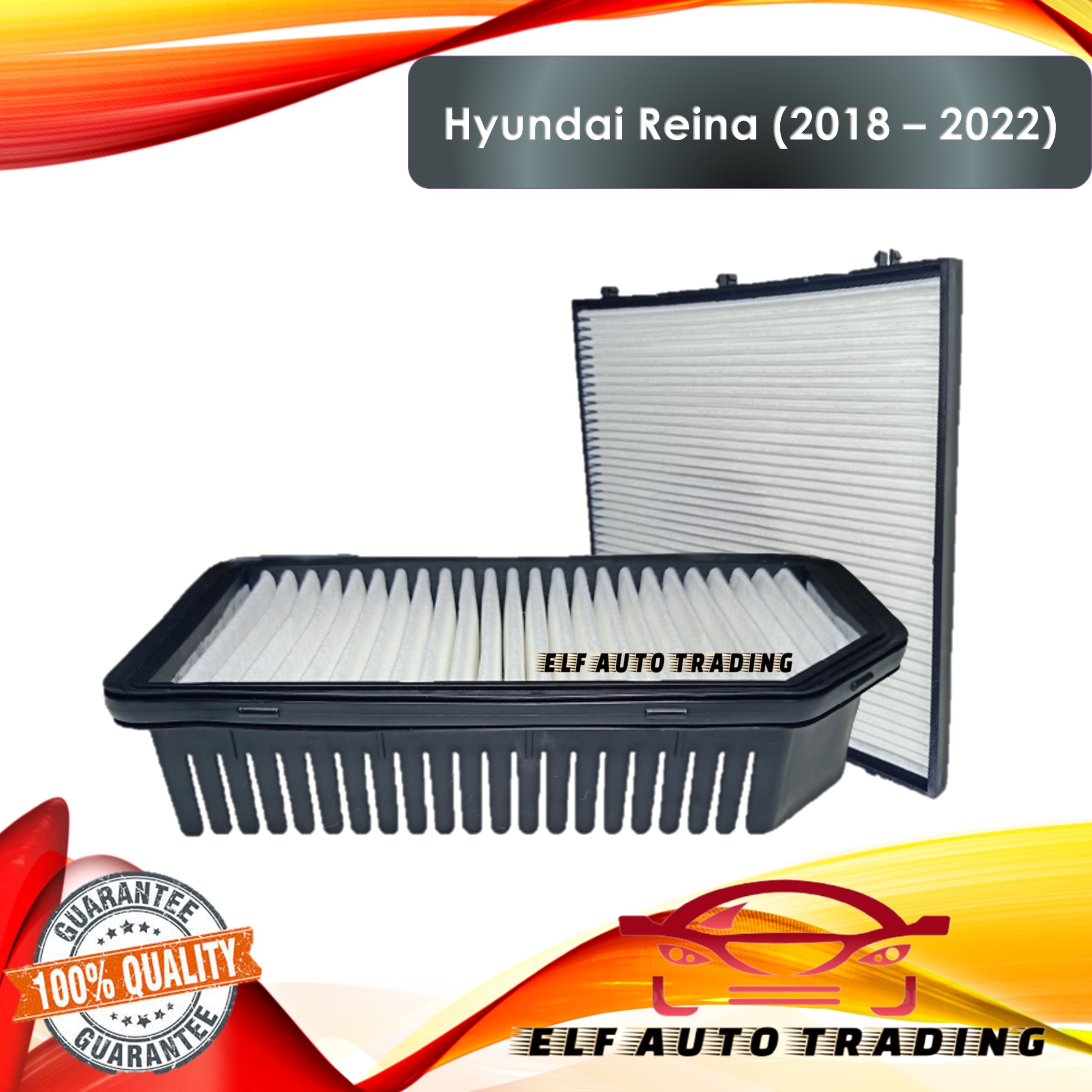 Combo Engine Air Filter and Cabin Filter for Hyundai Reina (2018 2022