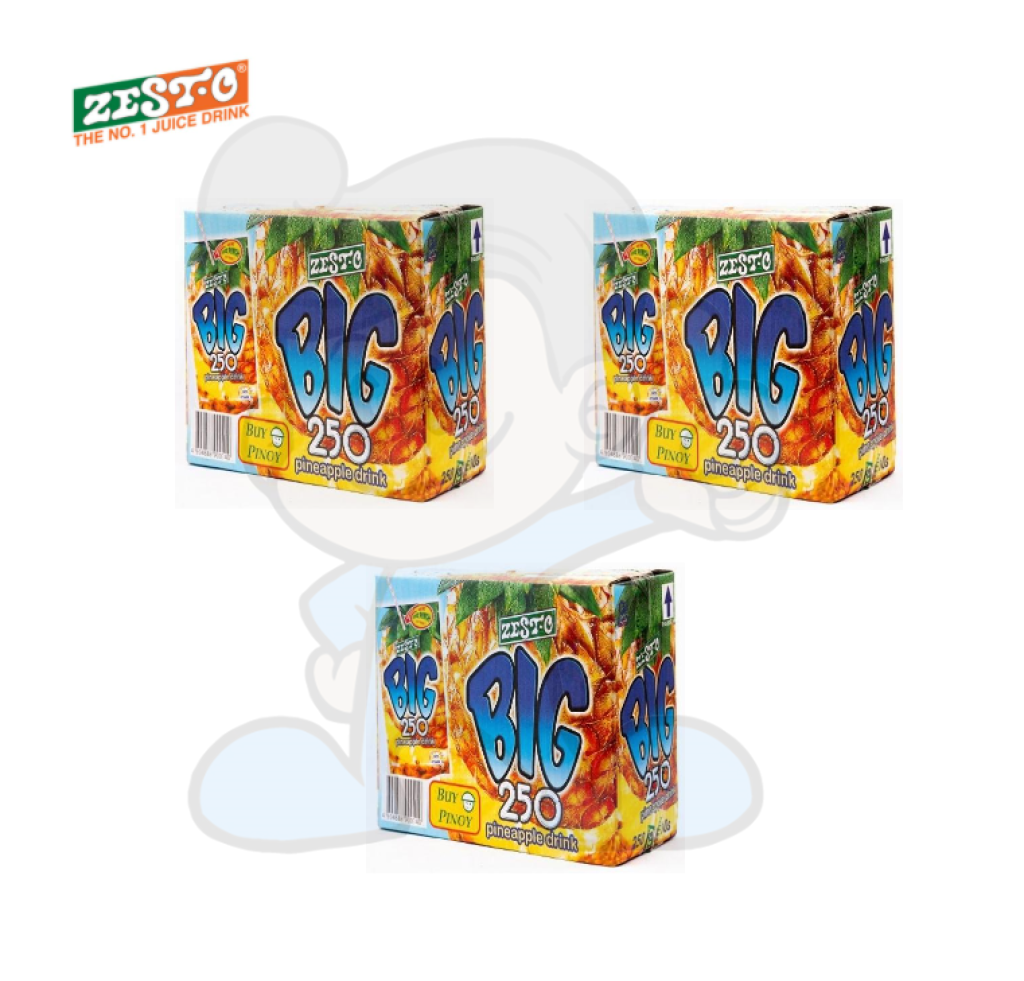Zesto Big 250 Pineapple Juice, Box of 3 (30x 250ml) Lazada PH