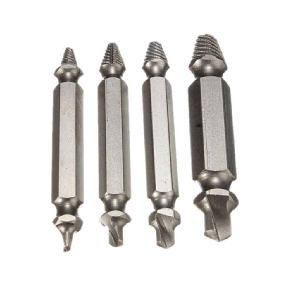 Ministar 4 Pieces Kit Double Side Damaged Screw Extractor Out Remover Bolt Stud Tool