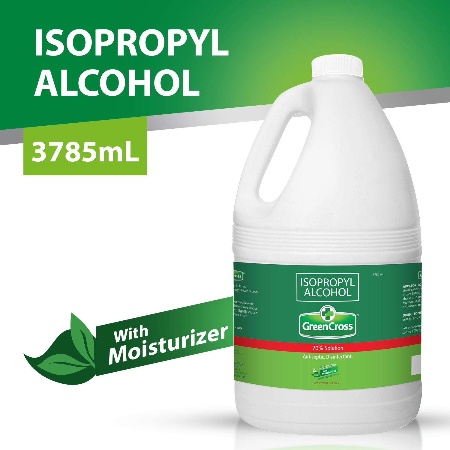 Green Cross Isopropyl Alcohol with Moisturizer