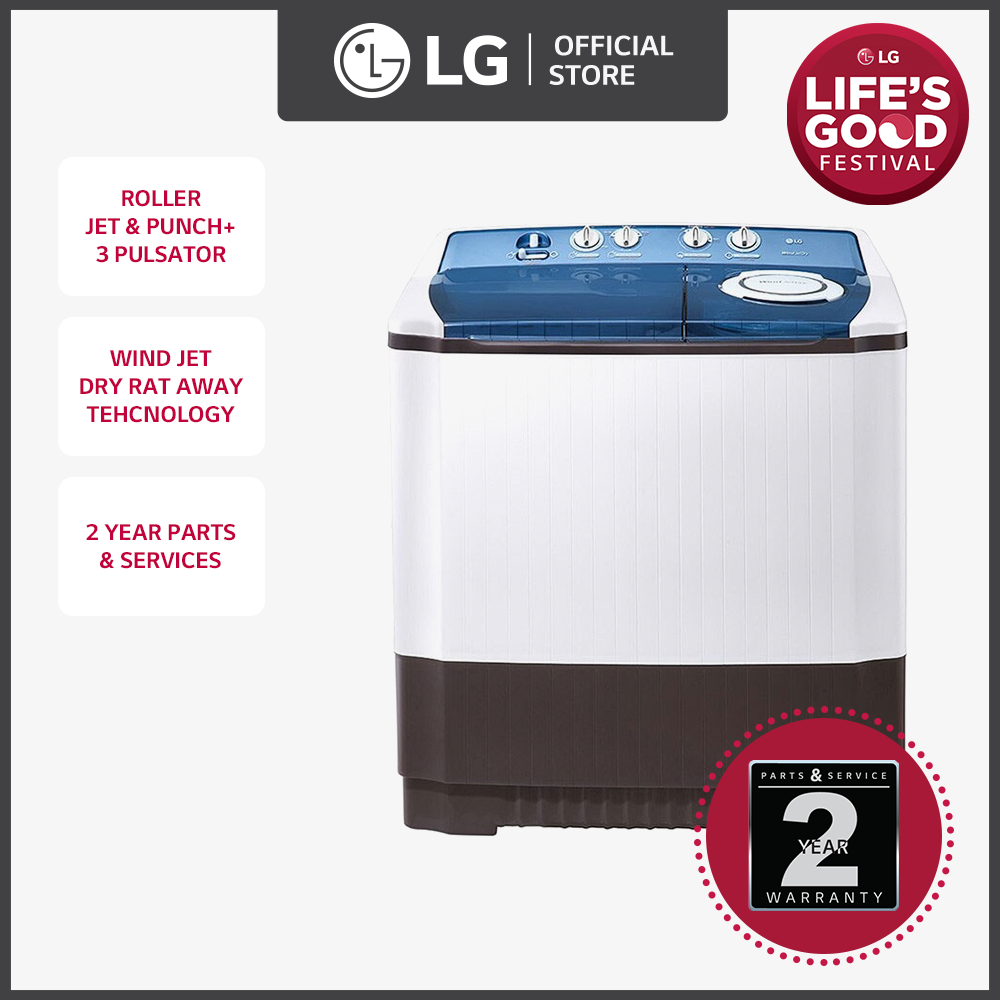 [NEW] LG Washing Machine Premium Twin Tub 16 kg Wash Capacity P1600RT
